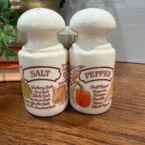 Avon Harvest Country Kitchen Salt & Pepper Vintage Shakers